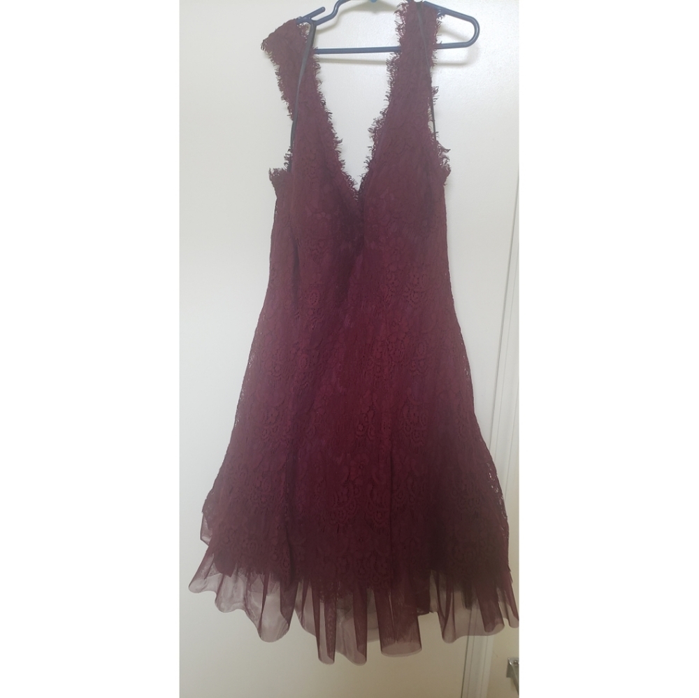 Burgundy party dress